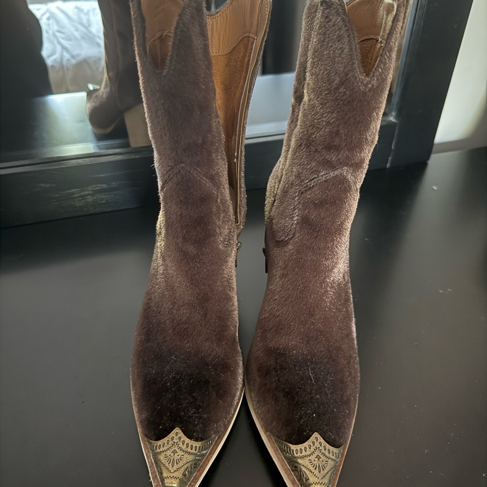 Brown Western-Style Women's Boots